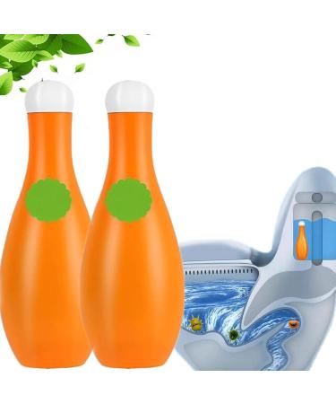 Toilet Cleaning Spirit Blue Bubble Bathroom Toilet Deodorizer Home Aromatherapy Descaling Odor Eliminating Cleaning Liquid Automatic Long-lasting Bottled Toilet Cleaner 2-pcs