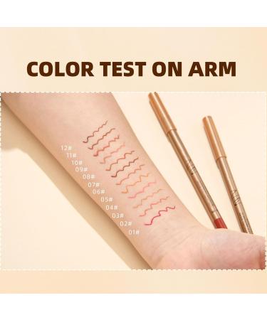 Fyearfly Lip Liner Set Highly Pigmented Lip Contour Stick 08 GX 12 Pieces SmudgeResistant Longlasting Highly Pigmented Portable Lipstick for Daily Use - Buy Online on GoSupps.com