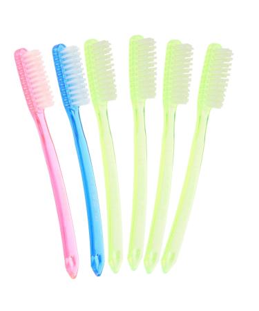 Minkissy 6st toothbrush with hard bristles for adult toothbrush mass Du toothbrush adult plastic plastic travel toothbrush tooth floss premium toothbrush for adults