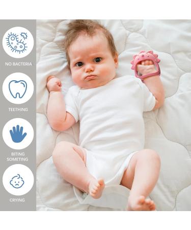 Alwoligag Silicone Dinosaur Baby Teether Toy  Anti-Drop Silicone Baby Mitten Teether for Soothing Teething Pain Relief  Baby Chew Toys for Sucking Needs(1 Packs) 4 x 3.2 x 2 Inch Green - Buy Online on GoSupps.com