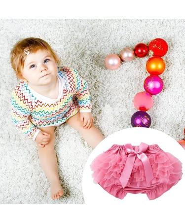 EQLEF Baby Bloomer Shorts with Frilly Knickers, Lace Nappy Cover, Ruffle Pants, and Headband Set - Perfect for Baby Photography Prop Costume in Pink - Buy Online on GoSupps.com