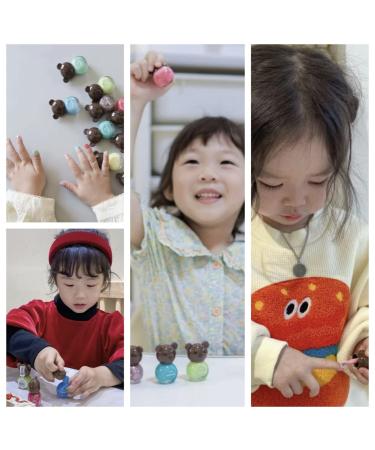 NBBEBE Korean Kids Nail Polish Set B - Non-Toxic & Quick Dry | Safe Water-based Peel-off Polish for Little Girls Age 3+ | 10 Colors Box Set - Buy Online on GoSupps.com