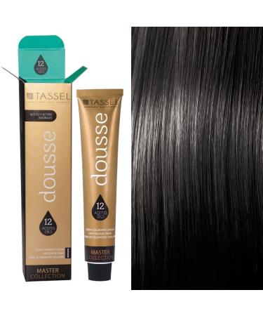 TASSEL DOUSSE Professional hair dye with 12 natural oils - Hair dye for women Natural colours - Colour bath - Secret water muds (N 1)