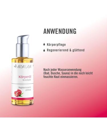 Arya Laya Pomegranate Body Oil 100 ml - Nourishing & Hydrating | International Shipping Available - Buy Online on GoSupps.com