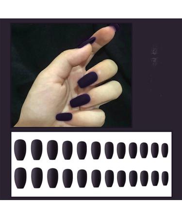 Dajidafu 1 Set Nails for Women Frosted Long Artificial Matte Fingernails Decals Wraps Full Cover Ballerina Gifts Manicure Kit Type 15 - Buy Online on GoSupps.com