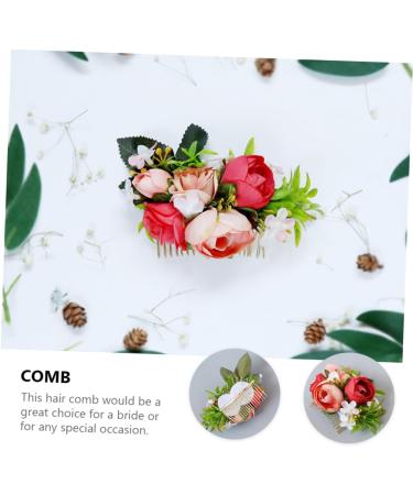 DOITOOL 1pc Wedding Hair Accessories Hair Accessories for Bride Hair Jewels for Women Floral Hair Clip Decor Hair Comb for Bride Bud Seaside Simulated Leaves Artificial Flower - Buy Online on GoSupps.com
