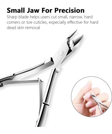 Cuticle Nippers Nail Scissors Clipper Cuticle Remover Professional Nail Clippers Cuticle Cutter for Removing Off Skin Barbs on Fingers and Toes - Buy Online on GoSupps.com
