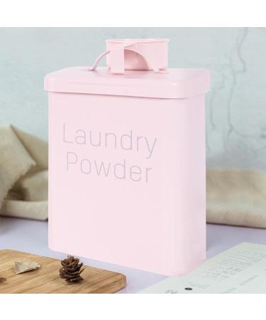 Laundry Powder Tin With Scoop Washing Powder Storage Container Metal Washing Powder Storage Box Container Laundry Room Accessories For Detergent Storage (201611.7cm) Limitoll Pink - Buy Online on GoSupps.com