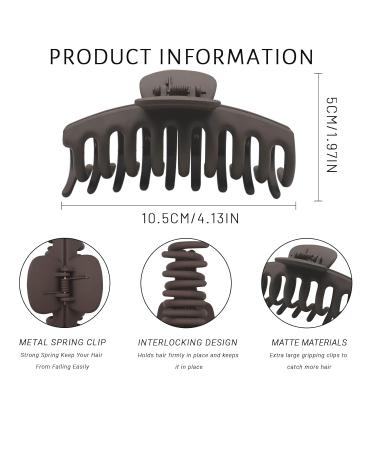 Shop Kavya Big Thick Hair Clips - Slide-Resistant 11 cm Rectangular Hair Clip Set for Women | Stylish Hair Jewelry - Buy Online on GoSupps.com