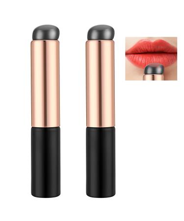 2 Pack Silicone Lip Brush Make Up Brushes Reusable High Elastic Silicone Lipstick Applicator Brush Set Beauty Blender Silicone Brush Makeup Accessories for Lip Balm Lip Gloss And Concealer