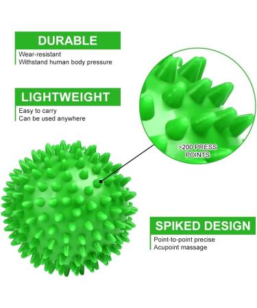 Uraqt Fascia Ball Set - Small Hedgehog Massage Balls for Muscle Tension Relief | Green & Red Knobbed Massage Balls for Feet Back Neck Hands - Buy Online on GoSupps.com