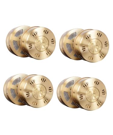 Healeved 4-part box Moxibustionbox smoke-free Moxa sticks Accessories for Moxibuscy Moxa burner MOXA holder Hyperthermia copper box Storage box AI-Box Goldenx4Stk 8x8cmx4pcs