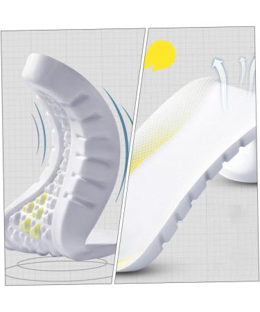 FOMIYES Sports Insoles - Height Increase Orthotic Gel Heel Cups & Anti-Skid Forefoot Pads | Breathable White Shoe Cushions (23.5 x 8.2 cm) for Ultimate Comfort - Buy Online on GoSupps.com