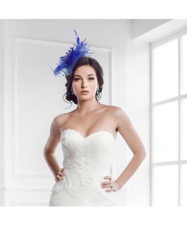 Lurrose Flower Hair Accessories Fascinators Hat for Women Fascinators hair clip Tea Party Headband Hair Clips for Women Wedding Cocktail Party Blue Ladies Hats One Size Blue - Buy Online on GoSupps.com
