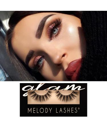Melody Natural Eyelashes | Ultra Fluffy Vegan Lashes for All Eye Shapes | 25x Reusable Soft Cotton Strap - Premium Quality (Cleo) - Buy Online on GoSupps.com