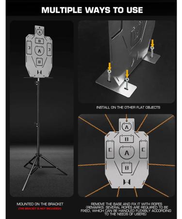 DoxiGlobal 16 Steel Shooting Target Plates for Range Practice with Rifles, Handguns & Shotguns - Ideal for Tactical Training & Airsoft - Buy Online on GoSupps.com