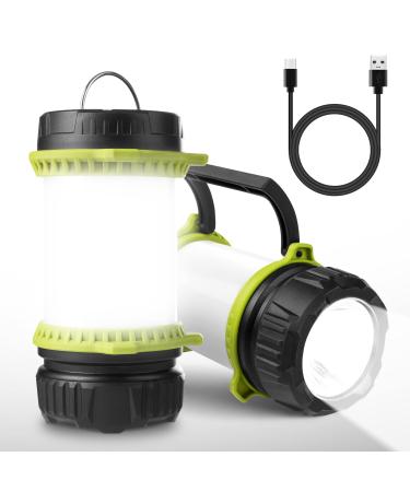LE LED Camping Lantern Rechargeable, Brightest Flashlight with 500LM, 5 Light Modes, 2600mAh Power Bank, IPX4 Waterproof, Perfect for Hurricane Emergency, Outdoor, Hiking and Home, USB Cable Included