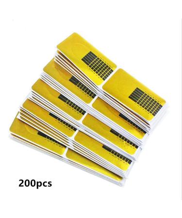 Voarge Nail Templates (200 Pieces) - Self-Adhesive Golden Stencils for Gel Nails & Nail Extensions | Ideal for Artificial Fingernail Modeling - Buy Online on GoSupps.com