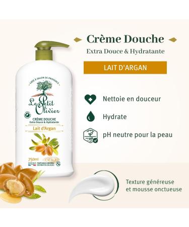 Le Petit Olivier Shower Cream Milk Argan 750 ml - Buy Online on GoSupps.com
