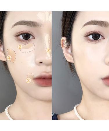 Alisesun 2 Pcs Tri-Color Concealer Cream Set with Brush - Color Correcting, Contour, Highlight, Dark Circle Concealer - Moisturizing & Long Lasting - Buy Online on GoSupps.com