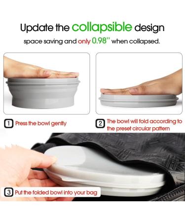 ME.FAN Silicone Collapsible Bowls - 27oz 2 Pack with Lids - Portable Food Storage Containers - Silicone Folding Travel Bowl Set - Buy Online on GoSupps.com