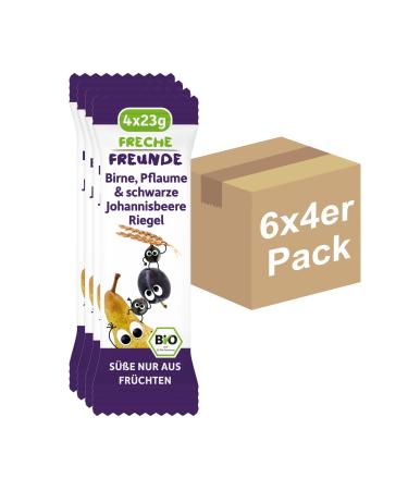Cheeky friends organic fruit bar pear plum & black currant children's snack from 1 year without added sugar vegan 6-pack 6 x (4 x 23g)