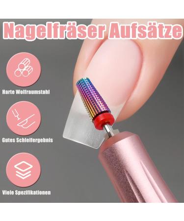 Treki 5-Piece Nail Cutter Bits Set | Fine & Coarse Tungsten Steel Attachments for Acrylic & Gel Nails | Perfect for Pedicure & Manicure - Buy Online on GoSupps.com