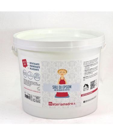 Materiamadre Magnesium Sulphate Epsom Salts English Salt - 1kg Envelope for Soothing and Relaxing Bath.Detoxifying - Peluge