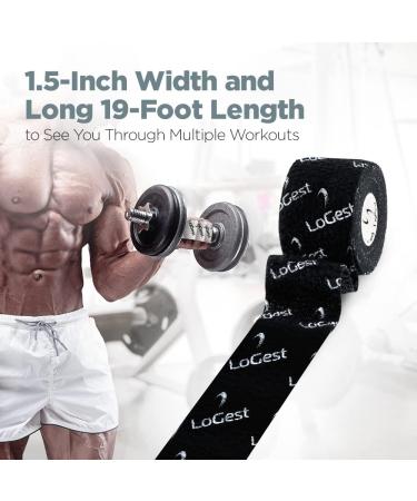 Logest 4 Pack Weightlifting Tape - Thumb Tape for Fingers Wrists Palms - 1.5-Inch Grip Tape for Deadlifting Rock Climbing Crossfit Equipment (Black/White) - Buy Online on GoSupps.com