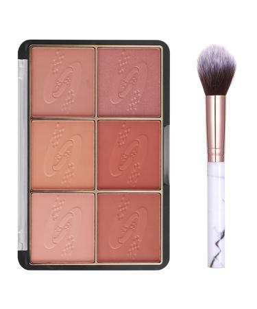 Blush Palette  Matte Mineral Blush Powder Face Blush Contour and Highlight Blush Palette Professional Facial Beauty Cosmetic Makeup Blush (Blush-01)