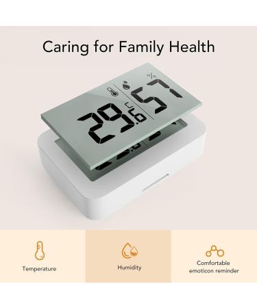 Buy Thermometer Hygrometer with LCD Display | Real-Time Temperature & Humidity Monitor | -9.9 to 60 Range | Mini Measuring Device for Home & Office - Buy Online on GoSupps.com