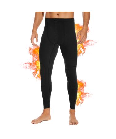 Simiya long underpants men extra warm thermal pants fed underpants men long thermo leggings thermolggings winter m 1 x black