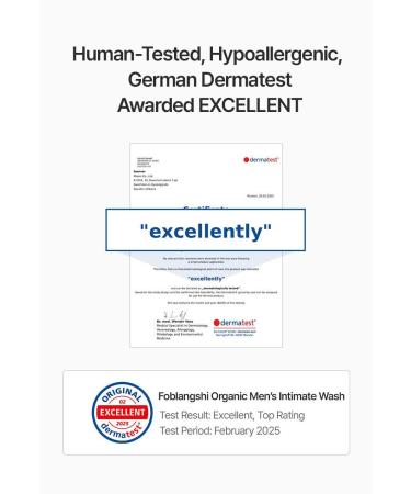 Foblangshi 100% Natural Ingredients Organic Men s Intimate Wash pH Balanced Gentle Daily Cleanser Odor Control Sulfate-Free Vegan Korea No.1 - Buy Online on GoSupps.com