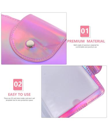 Lurrose Nail Art Kit - Square Stand Holder Pressure Template Stamper & Storage Bag - Pink PU for Manicure & Nail Plates - Buy Online on GoSupps.com