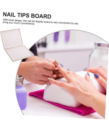 VINTORKY Nail Art Nail Art Stand Display Frame Tool Stand Fake Nail Showing Board Nail Polish Practice Display Fake Nails Display Board Manicure Tools Paper Mosaic - Buy Online on GoSupps.com