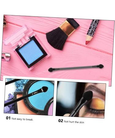 PLAFOPE 30pcs Double Ended Eyeshadow Brush Eyeshadow Sponge Stick Sponges Makeup Black Wooden Handle - Buy Online on GoSupps.com