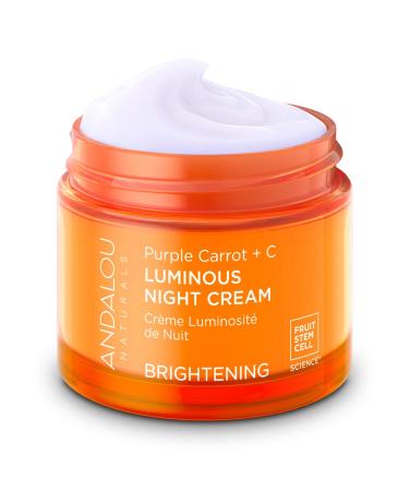 Andalou Naturals Purple Carrot + C Luminous Night Cream 1.7 oz - Brightening Skin Treatment - Buy Online on GoSupps.com