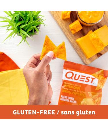 Quest Nutrition Nacho Cheese Flavour Tortilla Style Protein Chips High Protein Gluten Free Baked Not Fried 1g Sugar 5g Carbs 8ct - Buy Online on GoSupps.com
