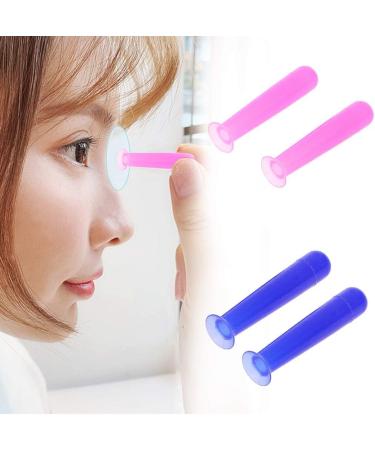 2Pcs Blue Silicone Contact Lens Suction Cup Tool - Portable Hygienic Lens Care & Removal for Travel - Buy Online on GoSupps.com