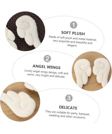 Beavorty 4 Pairs angel wings hairpin Plush Hairpins big hair clips plush wings hair clips Non Slip kawaii makeup kawaii accessories for outfits Metal bride Xie An white Christmas - Buy Online on GoSupps.com