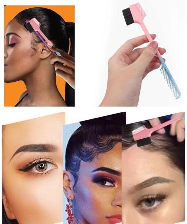 Eyebrow Eyelash Brush 3 In1 Eyelash Comb Multi Function Brow Comb for Tidy Up the Broken Hair Shaping Brows - Buy Online on GoSupps.com