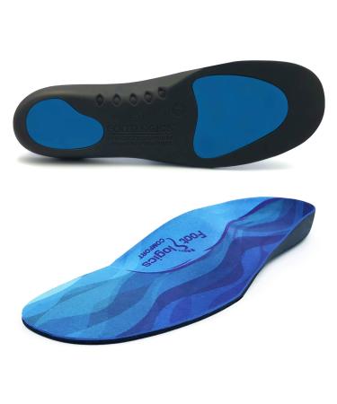 Footlogics Full-Length Orthotic Shoe Insoles with Arch Support for Plantar Fasciitis  Ball of Foot Pain  Flat Feet - Comfort Wear  Pair  L L (Men's 10-11.5  Women's 11.5-13)
