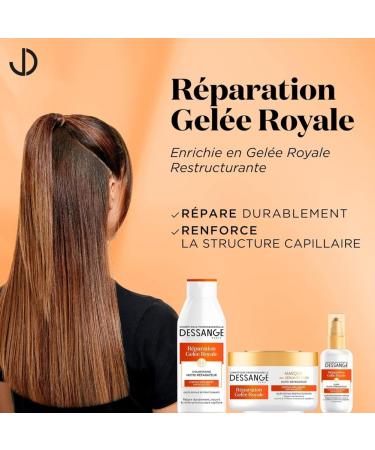 DESSANGE - Nutri-Repairing Shampoo with Royal Jelly Repair - Formula Enriched with Restructuring Royal Jelly - Nourishes & Strengthens the Fiber - For Very Damaged Over-Stressed Hair - 250 ml - Buy Online on GoSupps.com