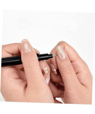FRCOLOR Nail Pen Nail Polish Drawing Pen Nail Brush Pen Nail Art Tips Builder Pen Nail Drawing Pen Extension Gel Pen Nail Gel Polish Manicure Decor Pen Manicure Pen Step Abs Practice Hands 14X1X1CM Black - Buy Online on GoSupps.com