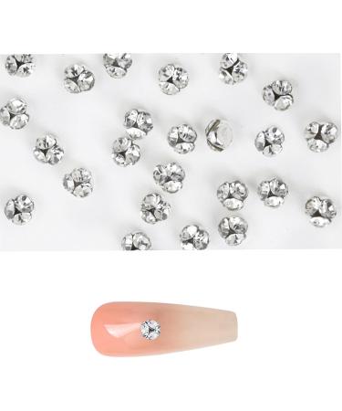 Nail Clear Nails Art White Nail Gems Nail Rhinestones Nails Art Decorations For Acrylic Nails Nails Art White Nail Crystals Gems Clear Nail Rhinestones For Wedding 8mm - Buy Online on GoSupps.com