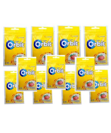 Orbit Chewing Gum Stawberry & Banana Flavour (Pack of 22 Pouches) 25 pieces In Each - 550 Total