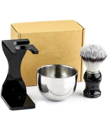 Premium Lefeda 3-in-1 Shaving Brush Set for Men | Synthetic Badger Hair & Stainless Steel Holder | International Shipping - Buy Online on GoSupps.com