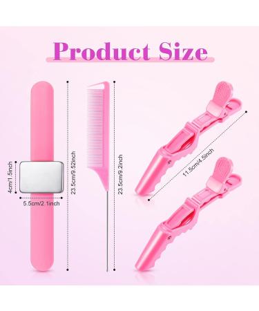 7-Piece Hair Braiding Tools Set - Magnetic Pin Wristband, Stainless Steel Rat Tail Comb, Alligator Sectioning Hair Clips - Pink Braid Maker Kit - Buy Online on GoSupps.com