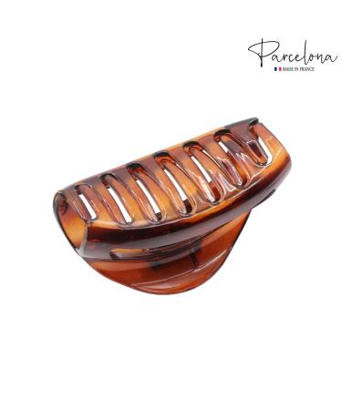 Parcelona French Vrille Small Tortoise Shell Celluloid Hair Claw Clip - No Slip Grip for Women - Made in France - Buy Online on GoSupps.com