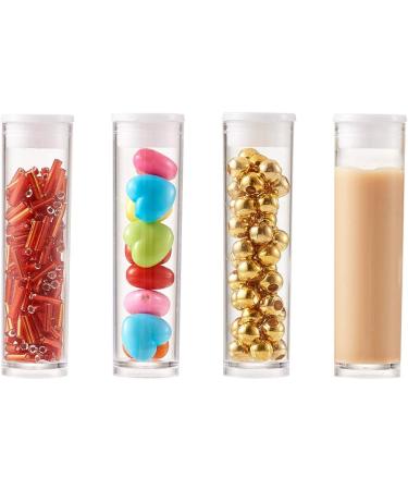 Craftdady 100Pcs Clear Plastic Storage Tubes - 55x15mm Empty Bead Containers with Lids - Buy Online on GoSupps.com